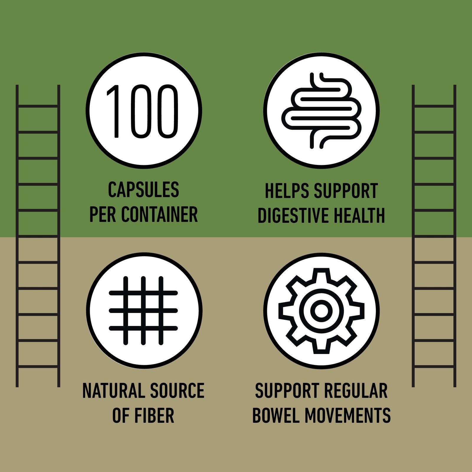 Organic Inulin Capsules – 520mg 100 Pills, Organic Jerusalem Artichoke Inulin