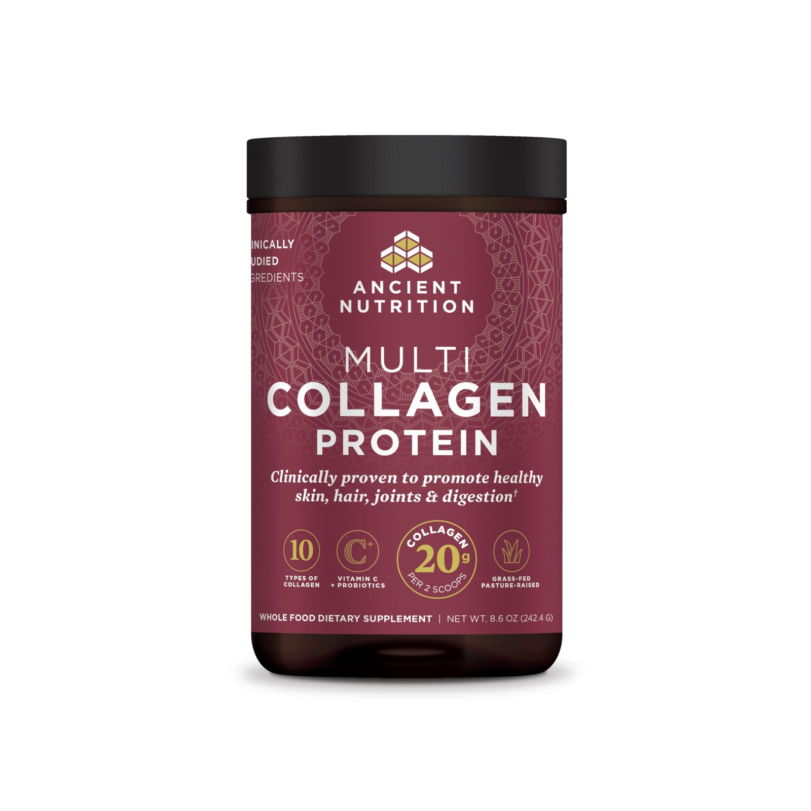 Ancient Nutrition Hydrolyzed Collagen Peptides Powder, Unflavored Multi Colla…
