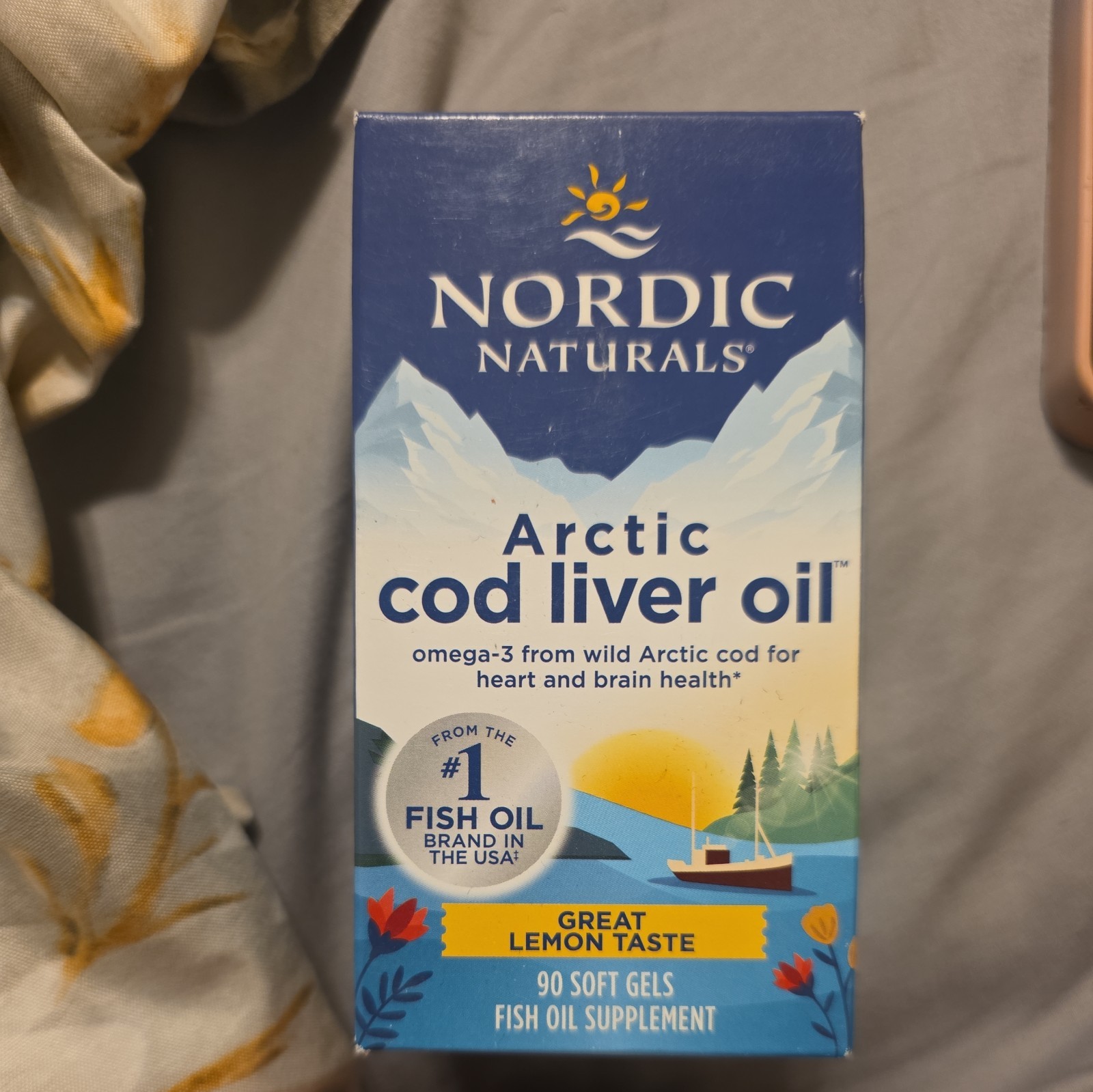 Nordic Naturals Arctic Cod Liver Oil 90 Softgels, Lemon Flavor Fish Oil Omega3