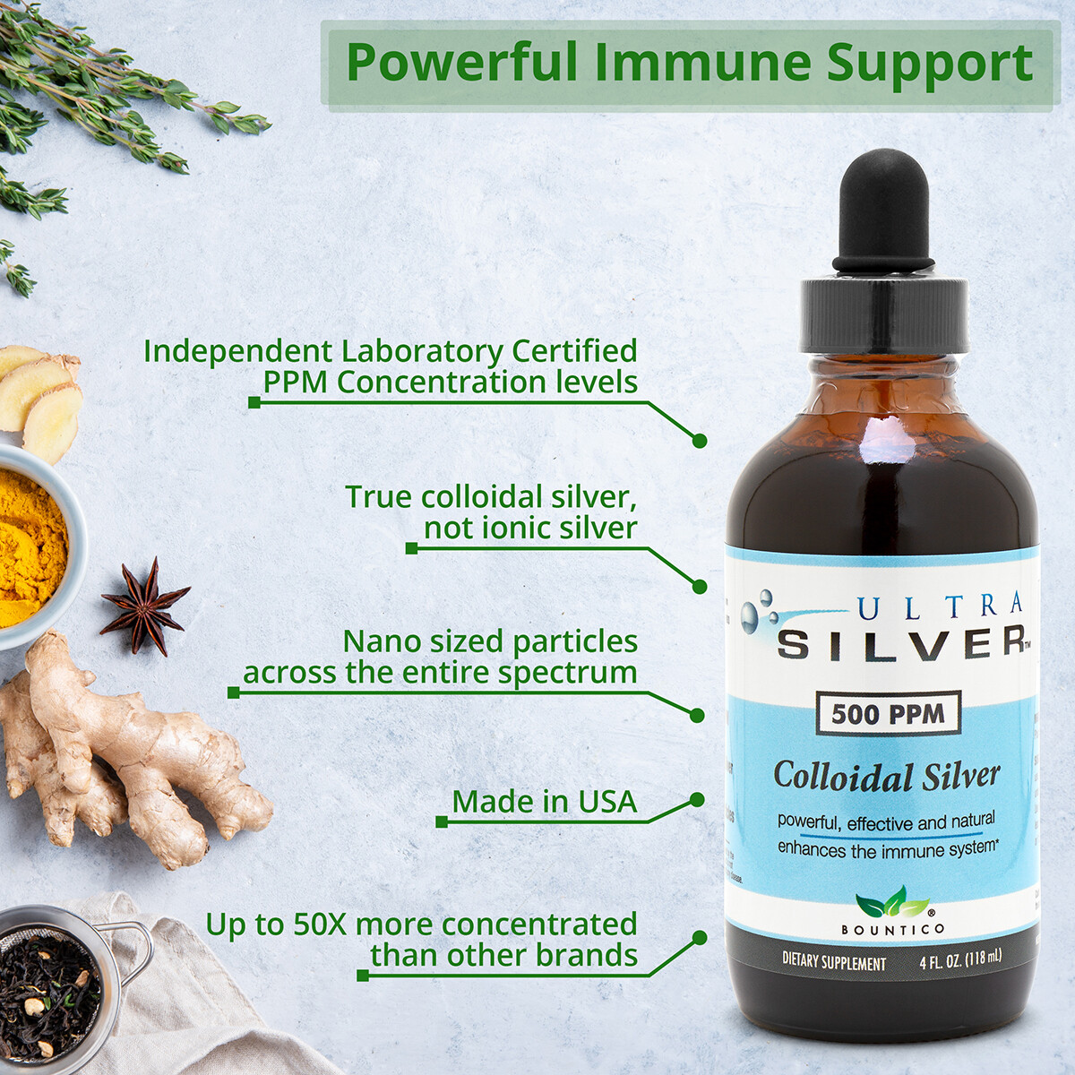 FREE SHIPPING!!! 2 PACK – SILVER 1000 PPM 4 OZ.- IMMUNE SUPPORT