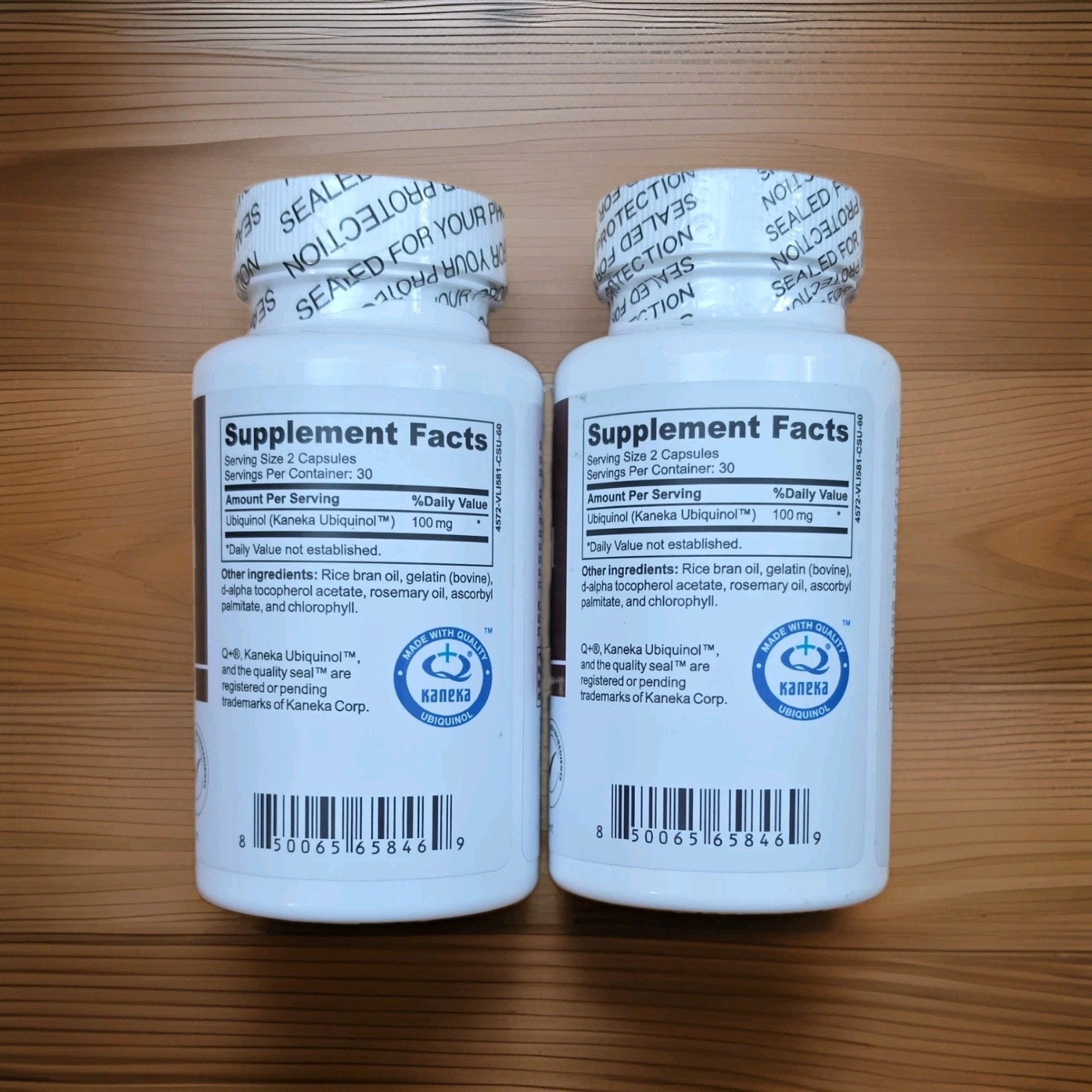 2 X Dr Vitamin Solutions Ubiquinol CoQ10 100mg Non-GMO 120 Liquid Capsules