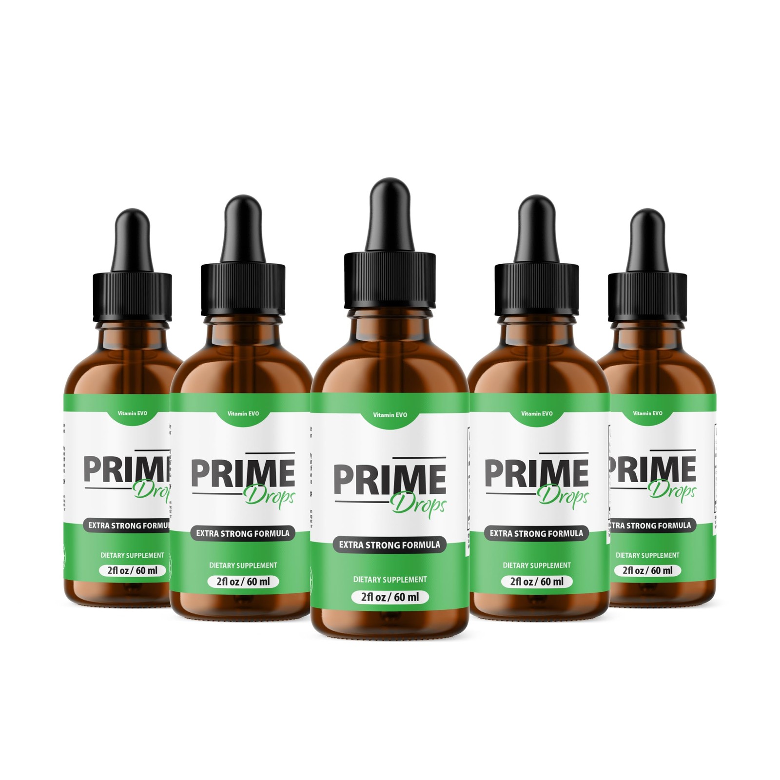 (5 Pack) Prime Drops for Men, Official Prime Drops Liquid, PrimeDrops Premium