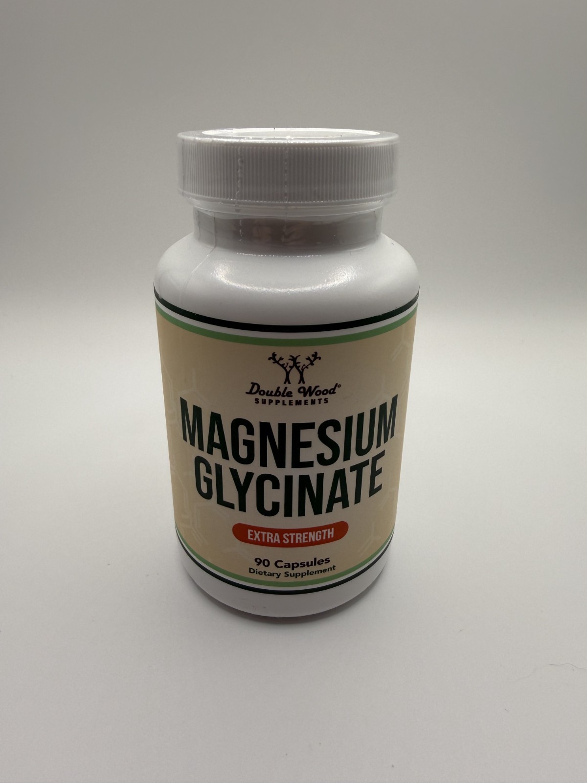 Double Wood Supplements Magnesium Glycinate Extra Strength 90 Capsules – New