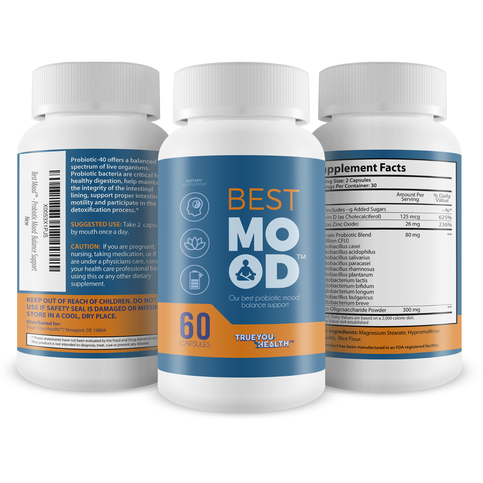 Best Mood – Improved Formula – Our Best Probiotic Mood Plus Brain Support
