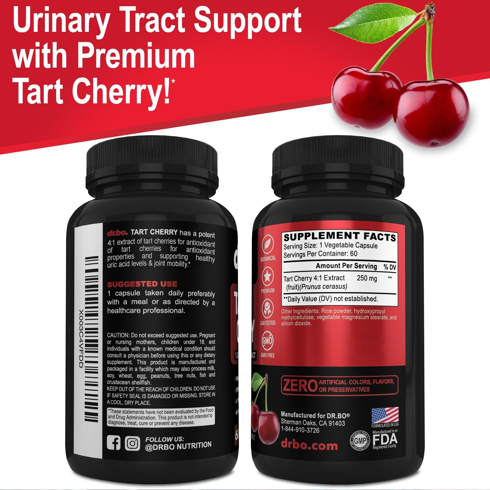 Tart Cherry Extract Capsules Supplement – Purge Uric 60 Count (Pack of 1)