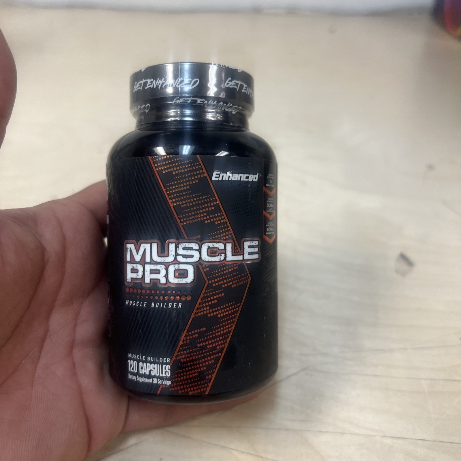 Enhanced Muscle Pro Muscle Builder Supplement Muscle Growth 120 Cap Exp 01/2027