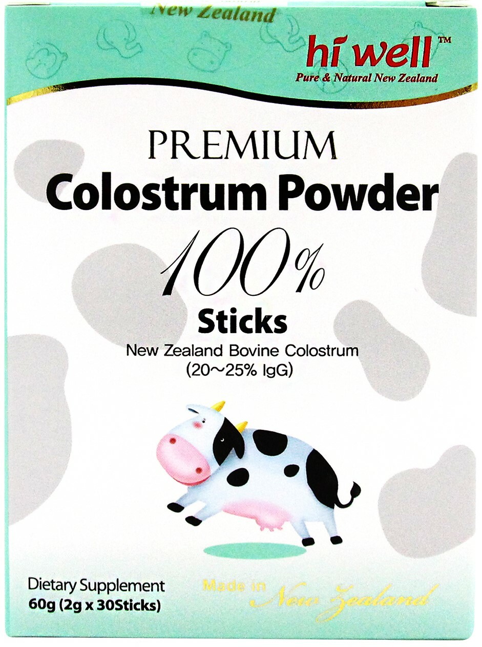 Hi Well NEW ZEALAND Premium Kids Colostrum Powder 100% 60g 30Sticks