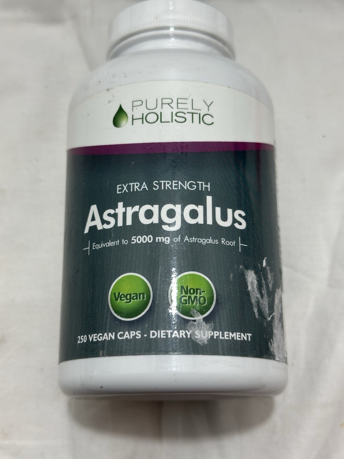 Purely Holistic Astragalus – Extra Strength – 5000 mg – 250 capsules – Exp 12/26