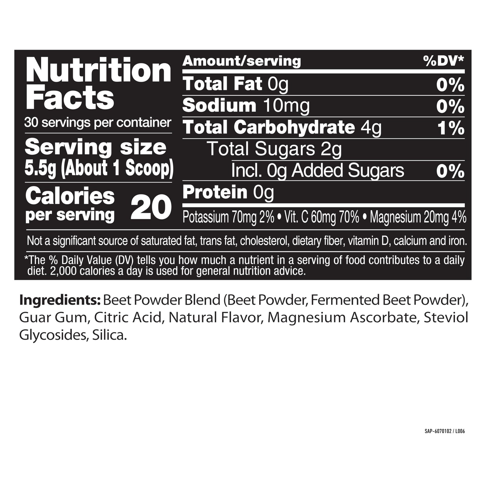 Nature Fuel Power Beets – Super Concentrated Non-GMO Beet Juice Powder –