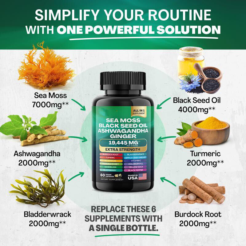 Dynamic Vitality Bundle – Sea Moss Multivitamin & Shilajit Power Combo Set -USA