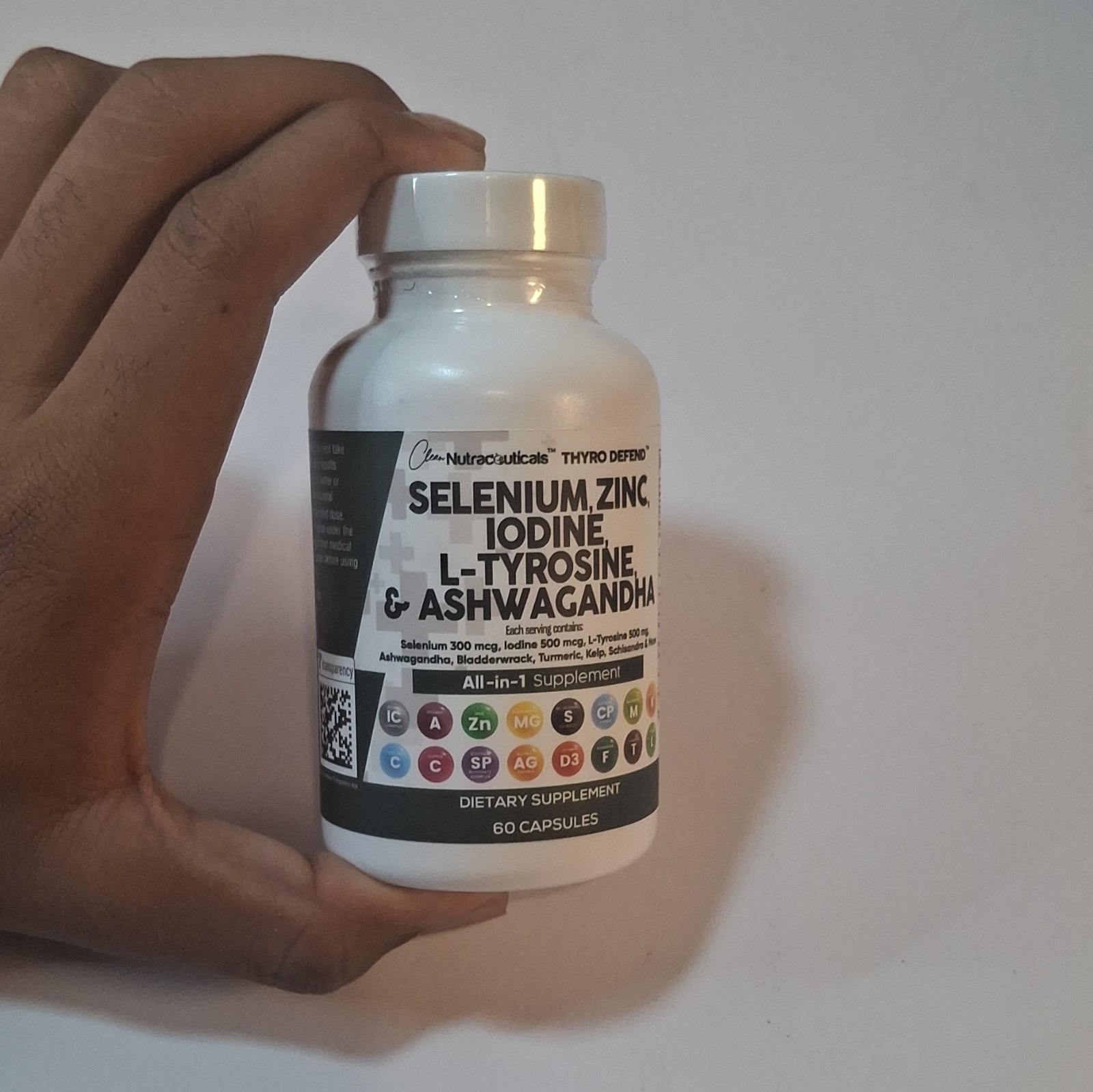 Clean Nutraceuticals Thyro Defend Thyroid Support Selenium Zinc Iodine 60 Caps
