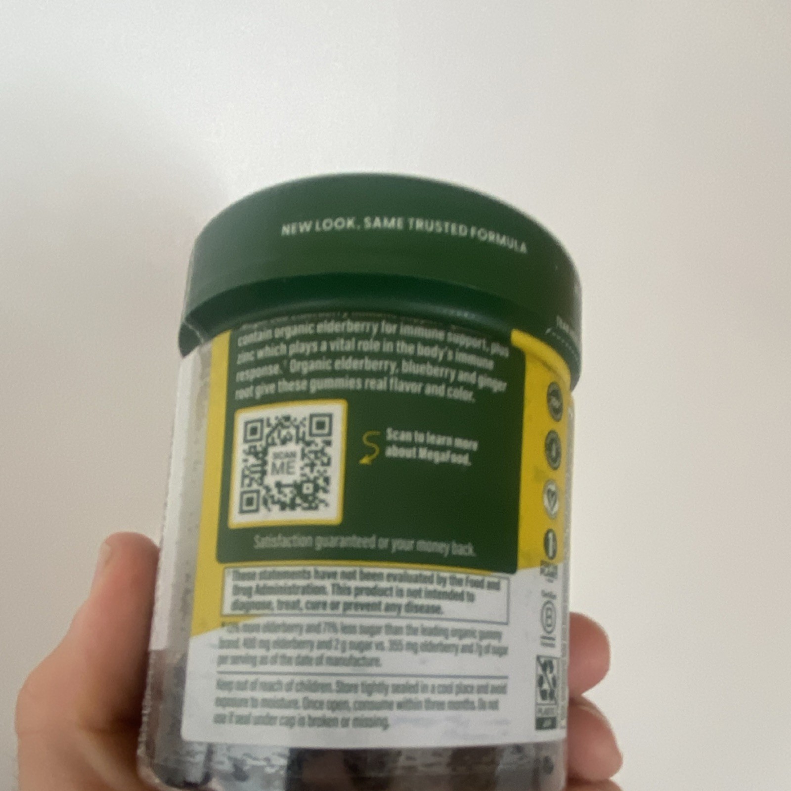 MegaFood Elderberry Immune Support Gummies Organic Berry 54ct 400mg Jun 2027