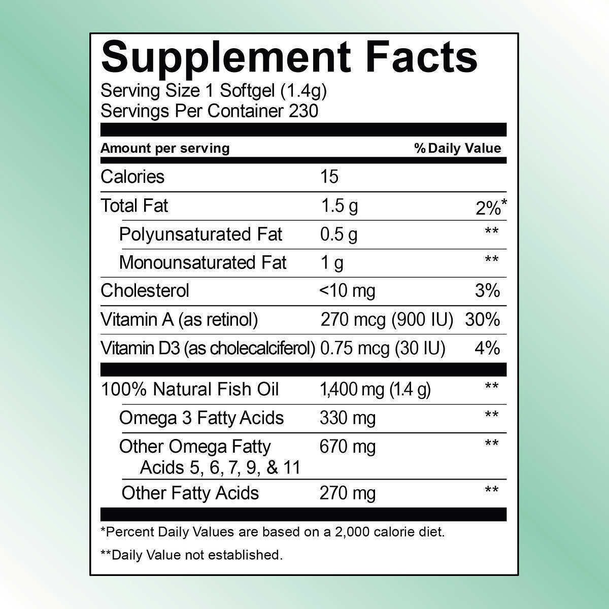 Kirkland Signature Wild Alaskan Fish Oil Omega-3 Fatty Acids 1400mg 230 Softgels