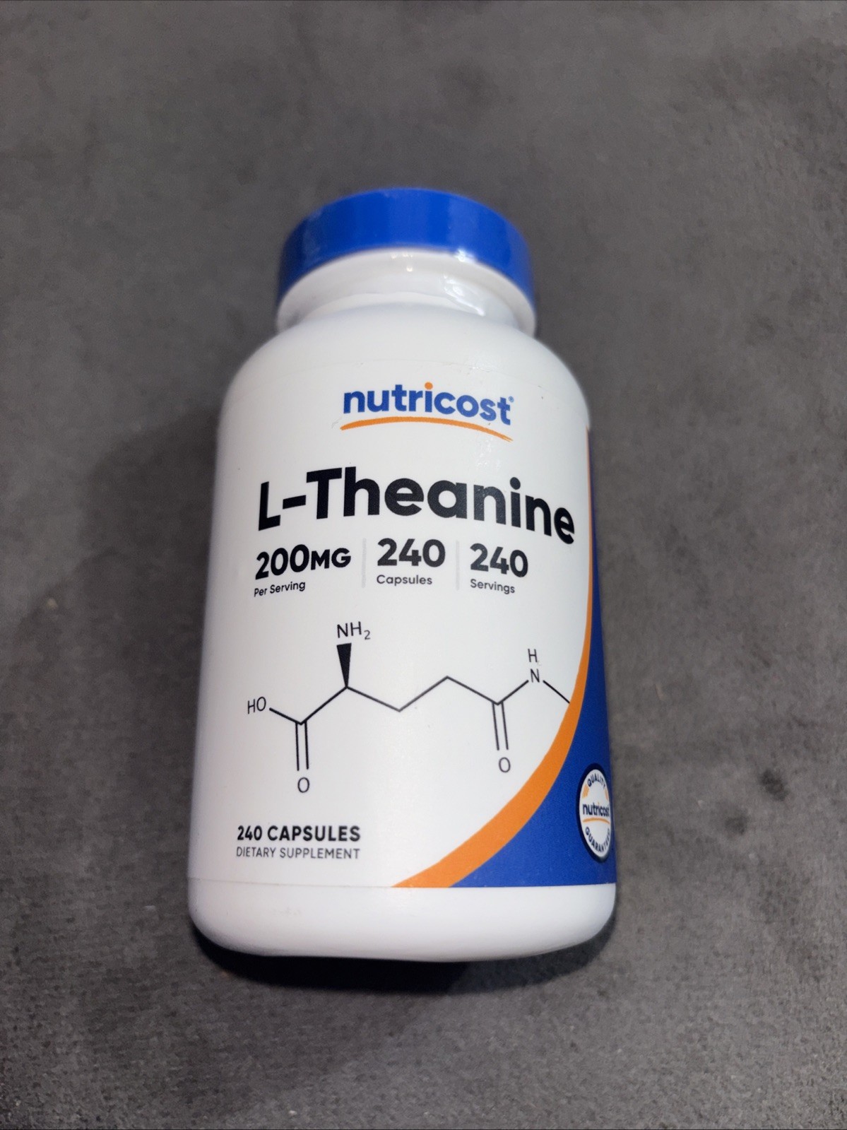 Nutricost L-Theanine 200mg, 240 Capsules – Double Strength Exp 8/2028