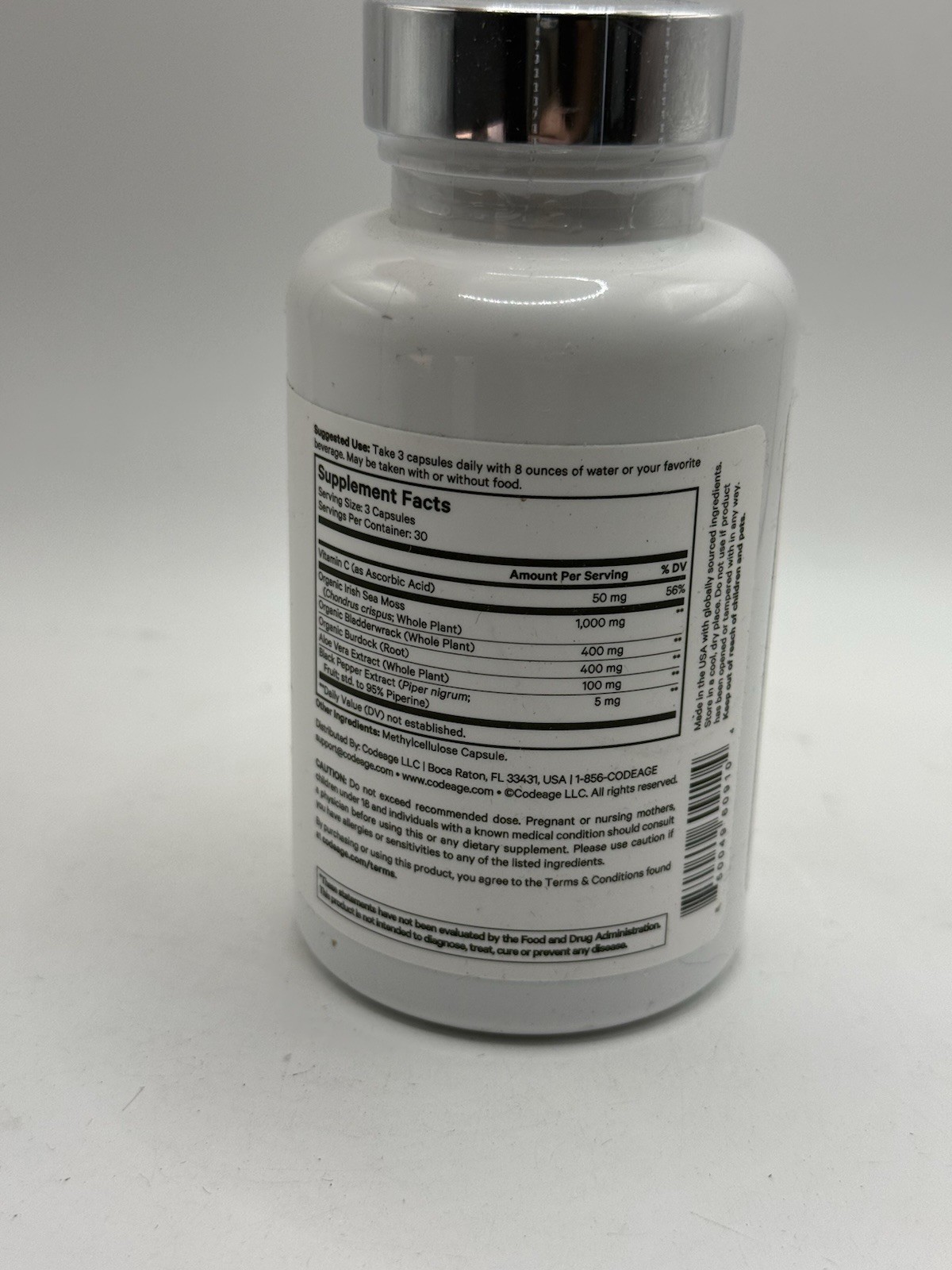 Amen, Sea Moss + Vitamin C, Aloe Vera & Black Pepper, 90 Vegetable Capsules
