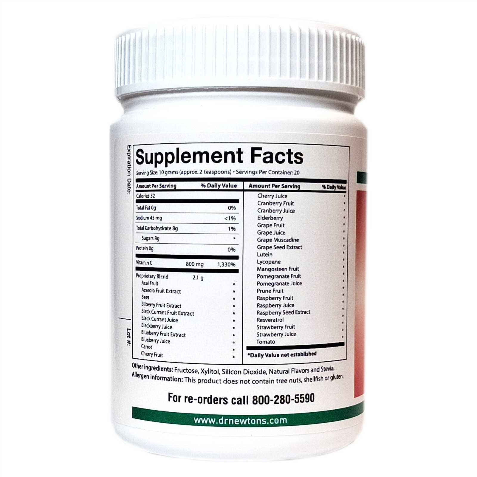 Dr. Newton’s Naturals Ultimate Reds Plant Based Antioxidant Immune Support 7.1oz