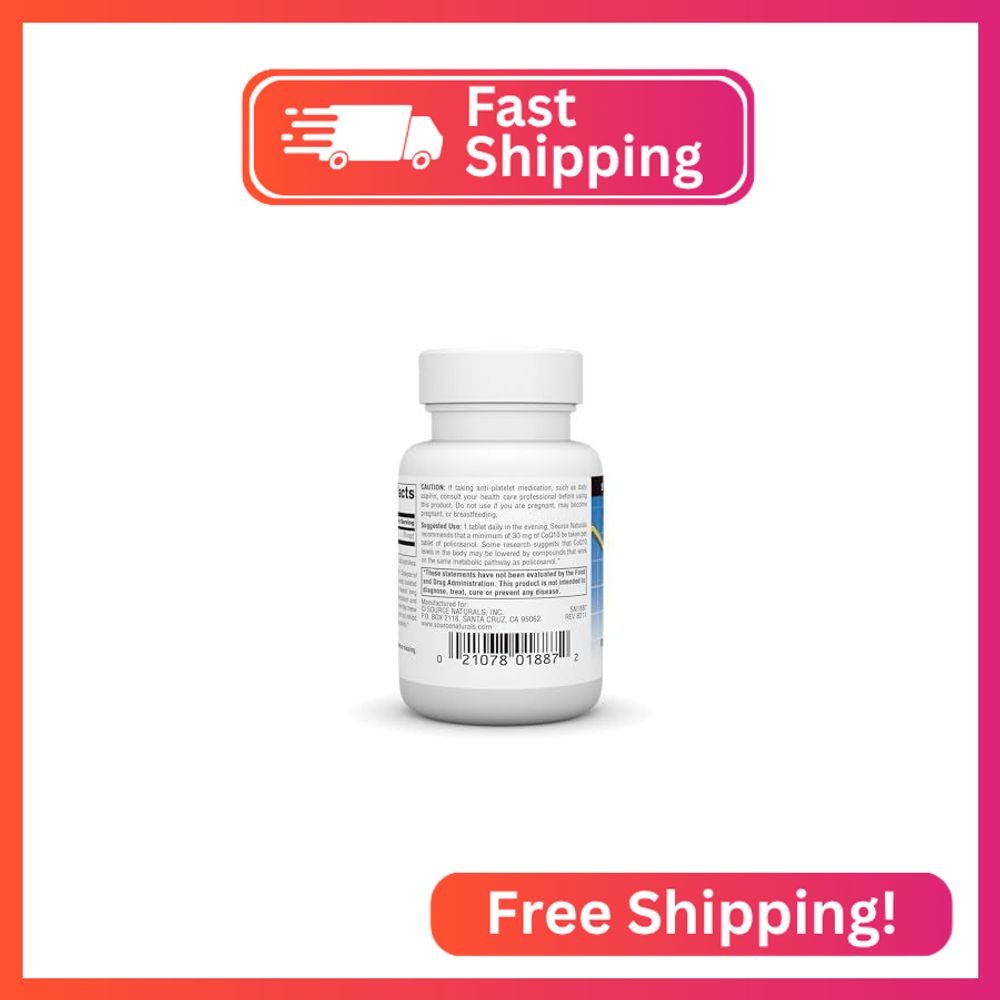 Source Naturals Policosanol, Support for Cardiovascular Health*, 20 mg – 60 Tabl