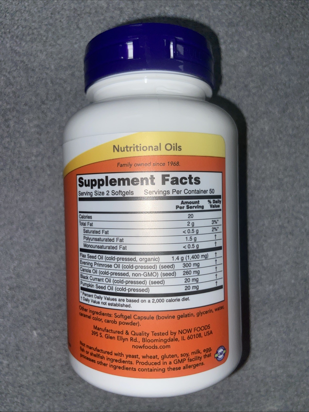 NOW FOODS Omega 3-6-9 1000 mg 100 Softgels