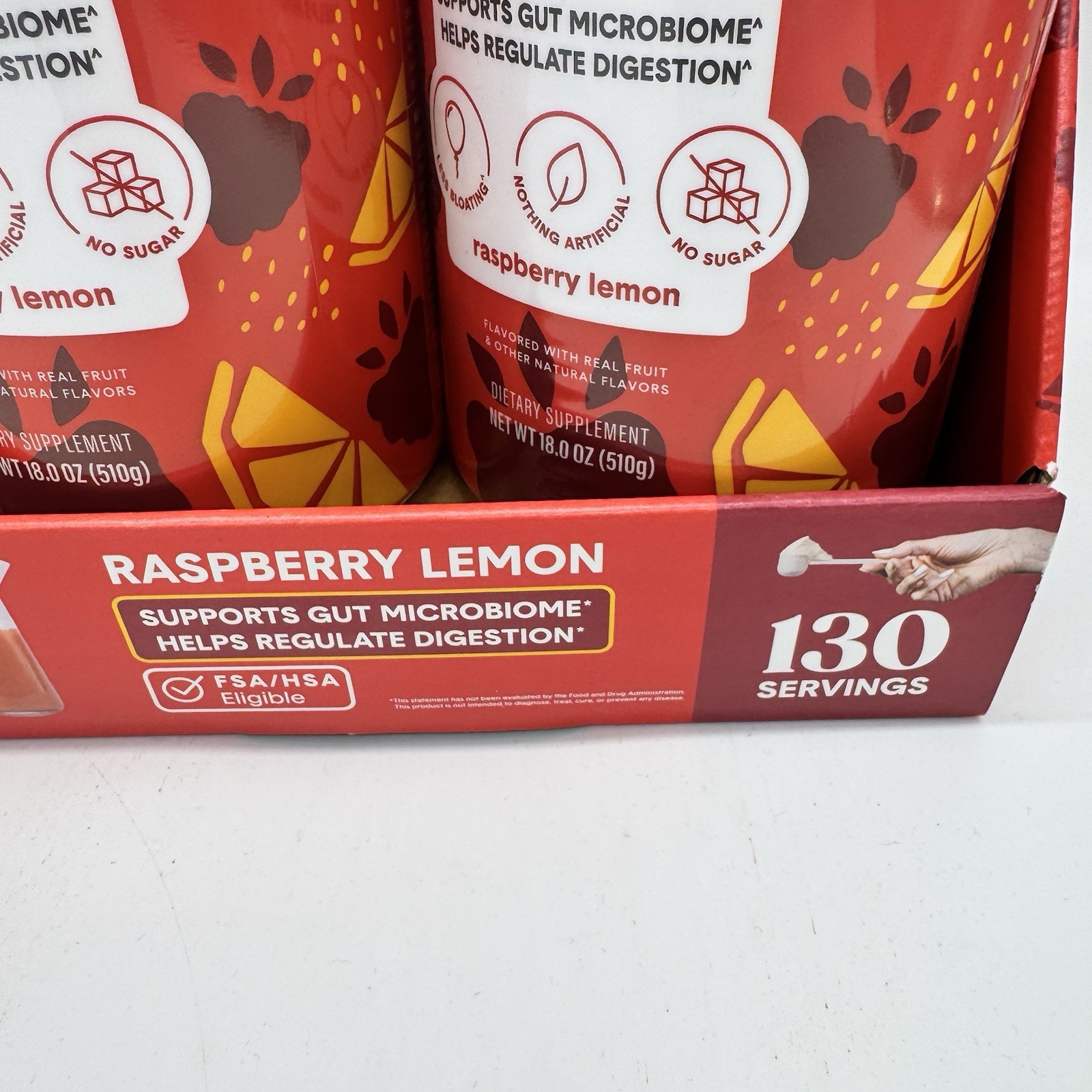 8 X Bellway Super Fiber + Fruit Psyllium Husk Raspberry Lemon 18 oz Each Fast