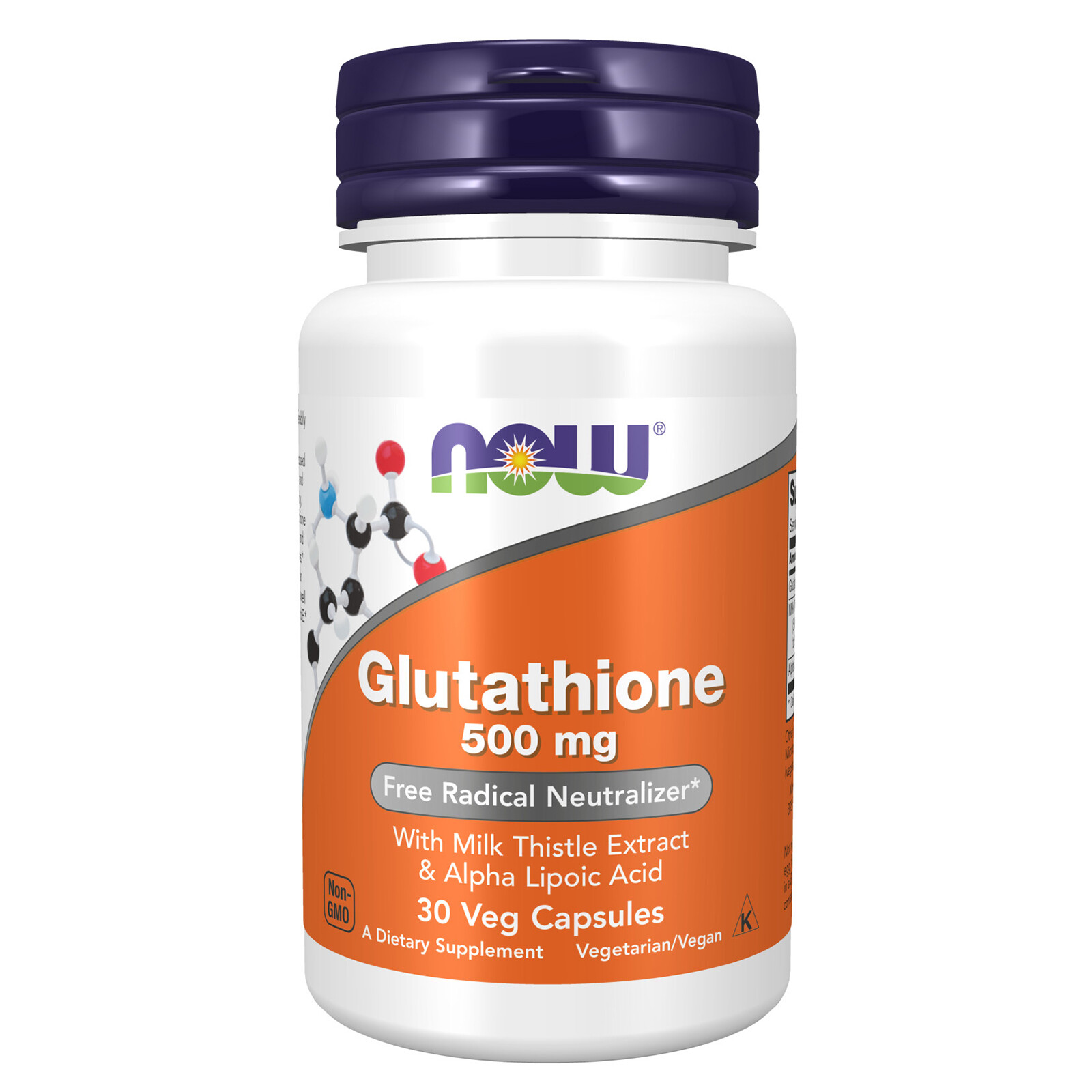 NOW FOODS Glutathione 500 mg 30 Veg Capsules