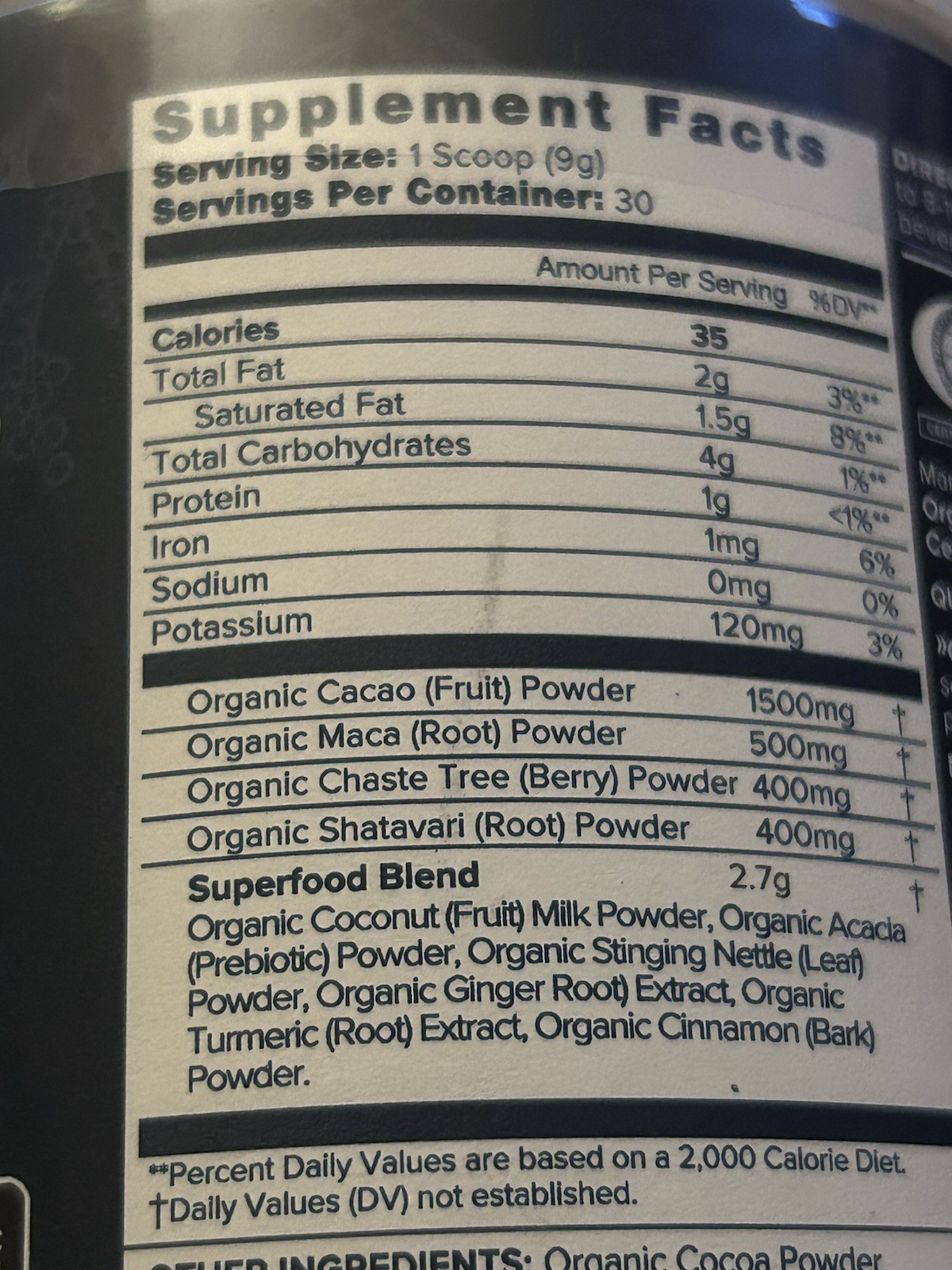 New Organifi Harmony Hormone Support Eases PMS Symptoms Cacao 9.52 Oz 4/28