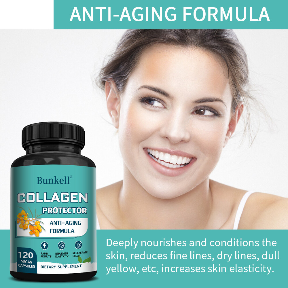 Collagen Protector Anti-Aging Formula Sea Buckthorn Extract Vegan Capsules