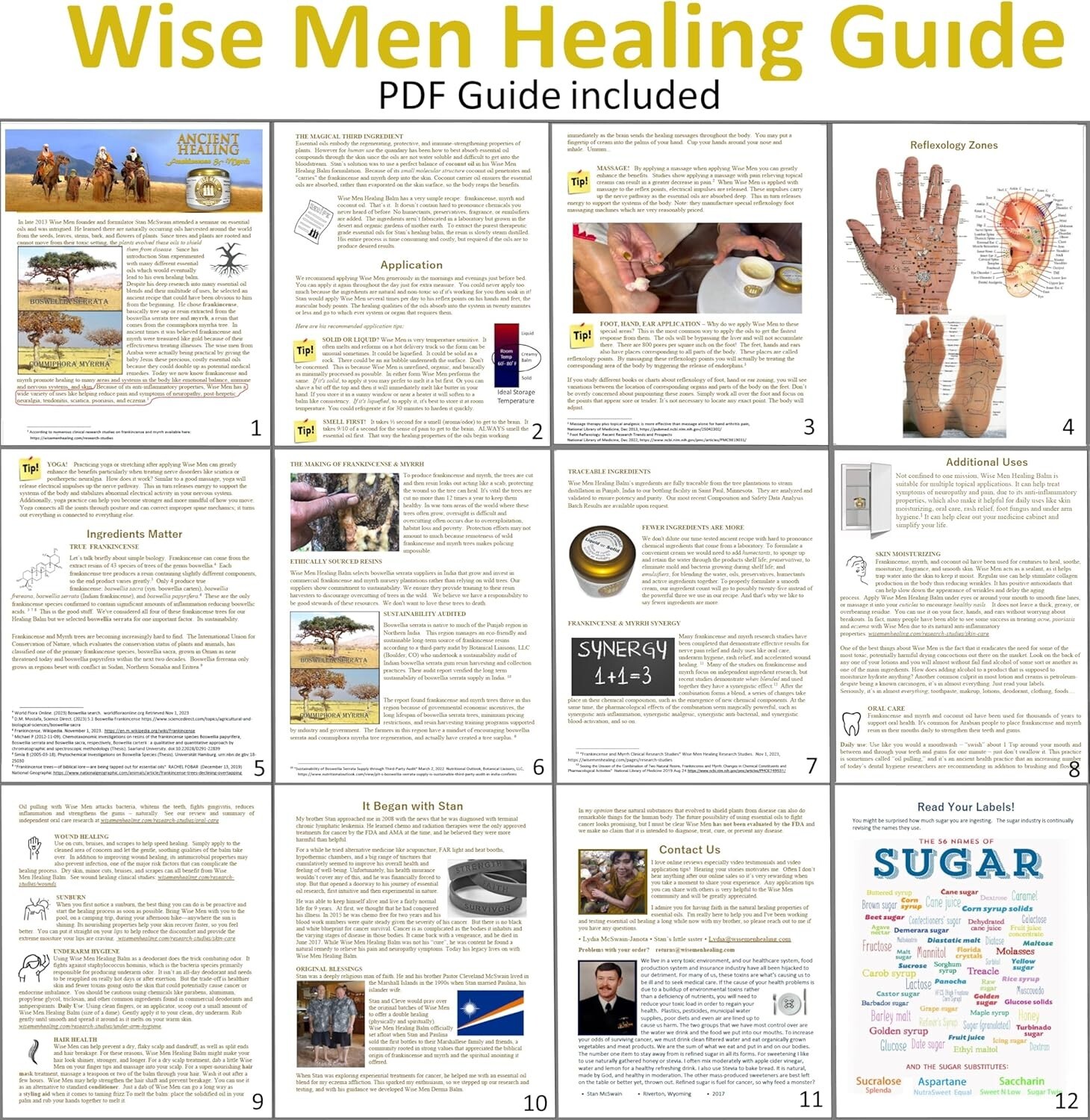 Wise Men Healing Balm with Frankincense and Myrrh for Neuropathy and Pain Relief