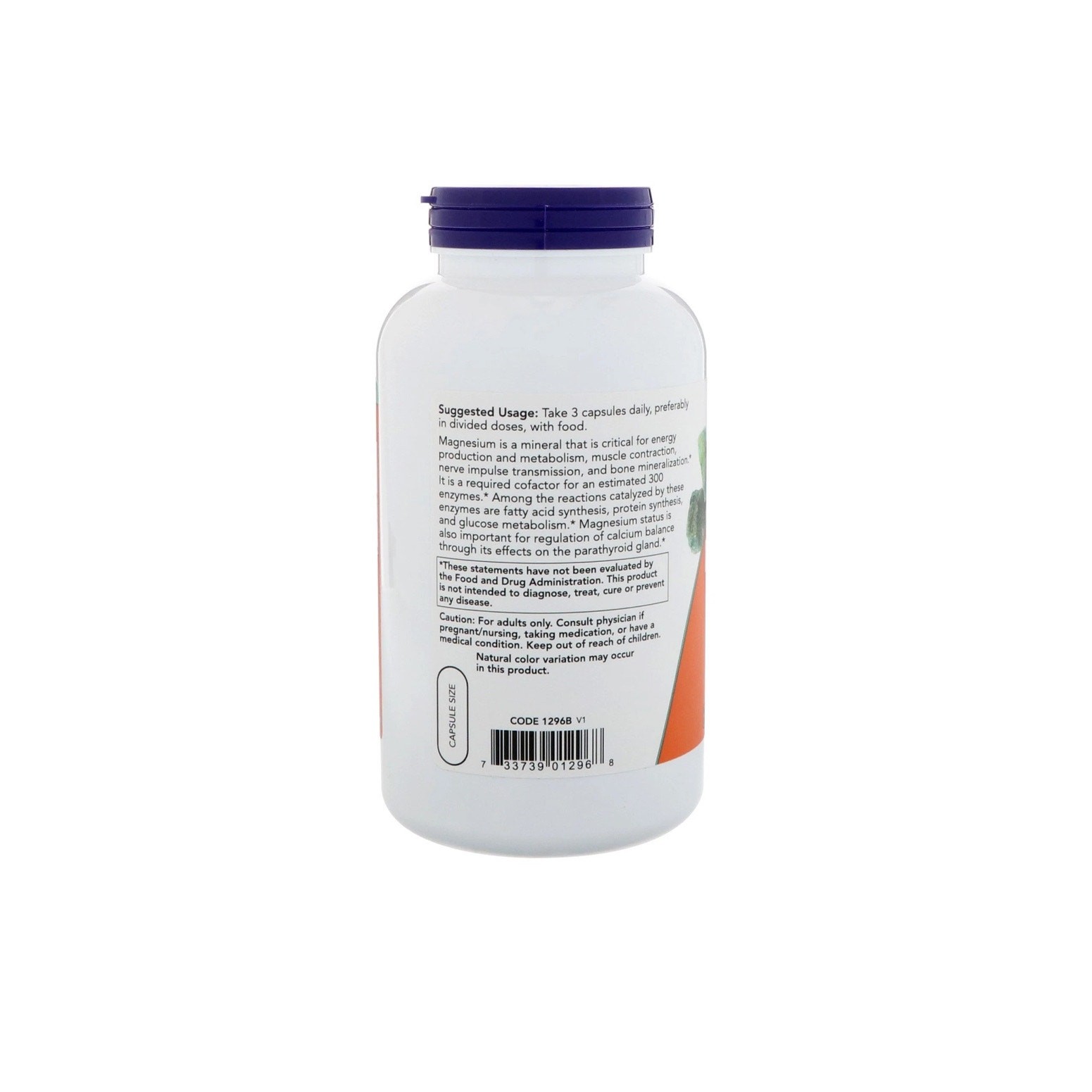 Now Foods Magnesium Citrate 240 Veg Capsules , Kosher, Vegan,