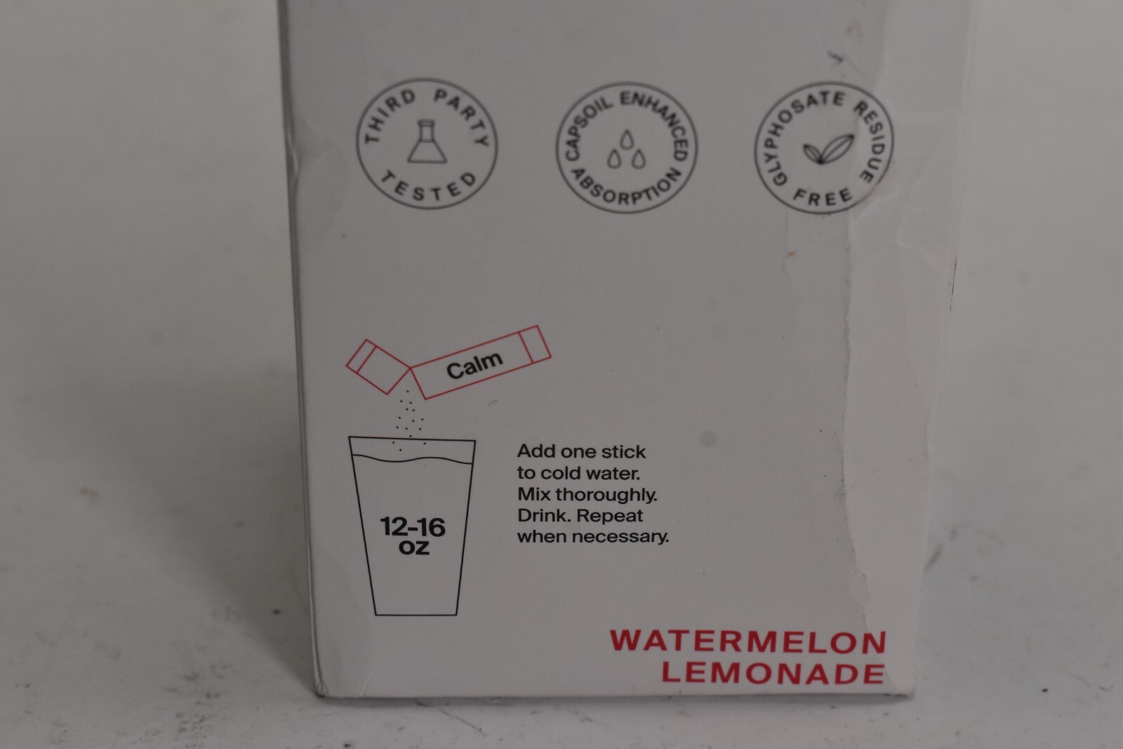 Calm Drink Mix Relaxation Aid with Magnesium Watermelon Lemonade Flavor 01/27