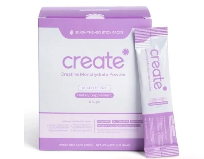 Create Creatine Monohydrate On-The-Go Stick Packs Mixed Berry (30 Sticks)