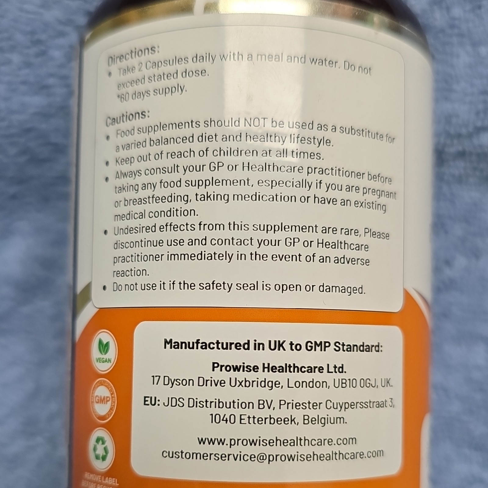 Prowise Healthcare Turmeric Ginger Black Pepper Vegan 120 Capsules 1440mg