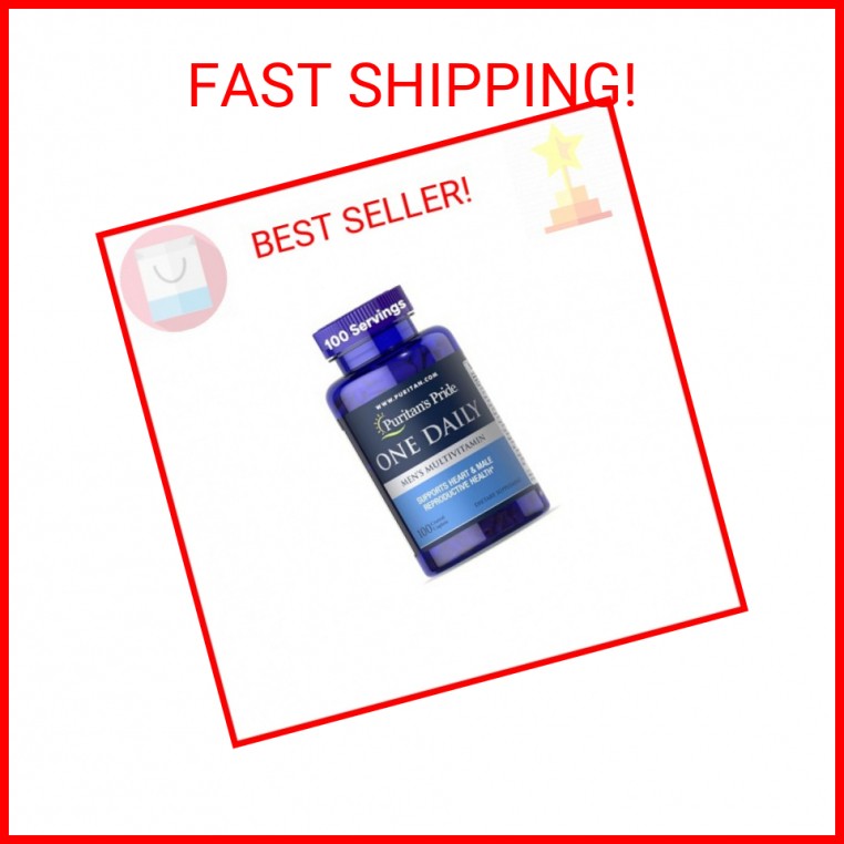 Puritan’s Pride One Daily Men’s Multivitamin, Dietary Supplement to Support Hear
