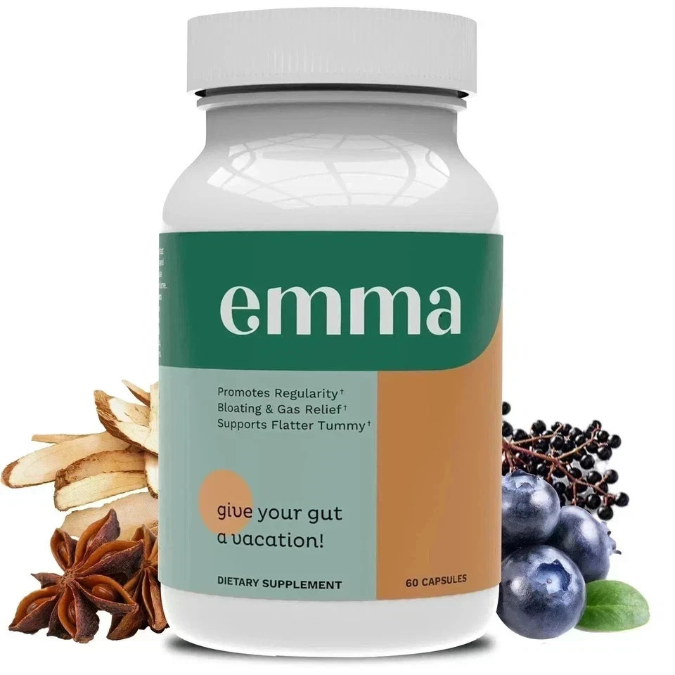 emma Digestive Support Bloating & Gas Relief Capsules, 60 Count