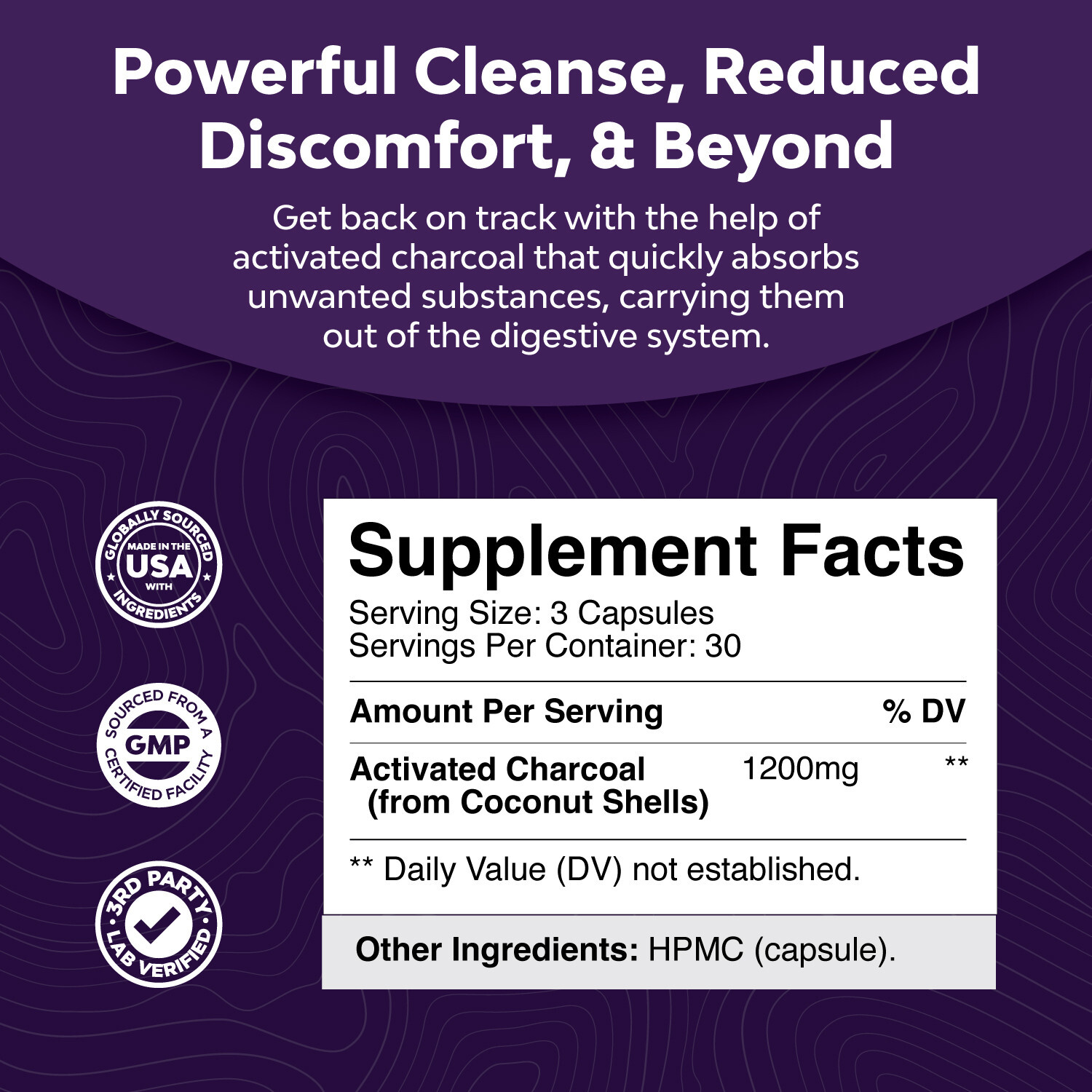Cleanse and Detox Activated Charcoal Capsules – Purifying Detox Pills