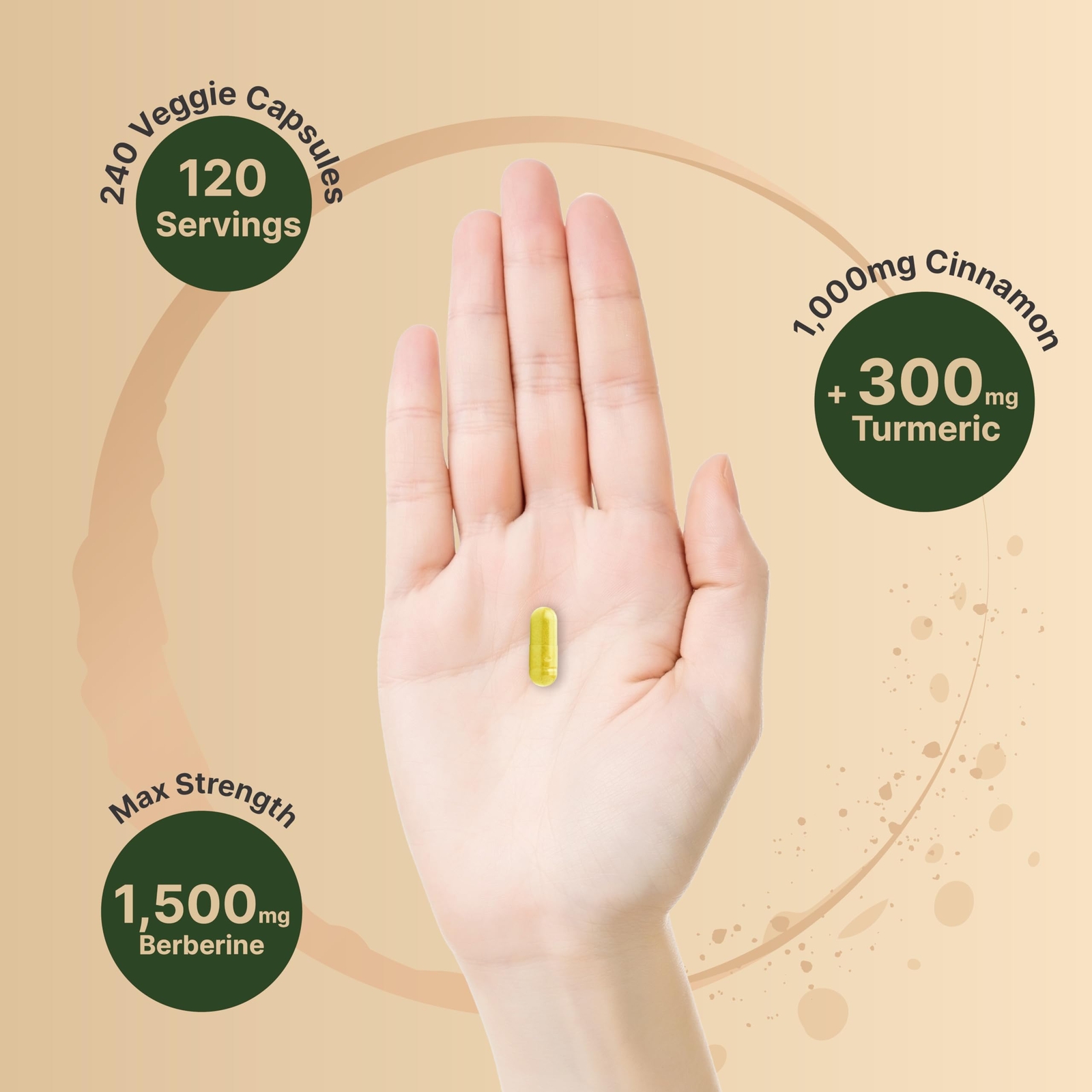 NatureBell Berberine Supplement 1500mg Per Serving 240 Veggie Capsules