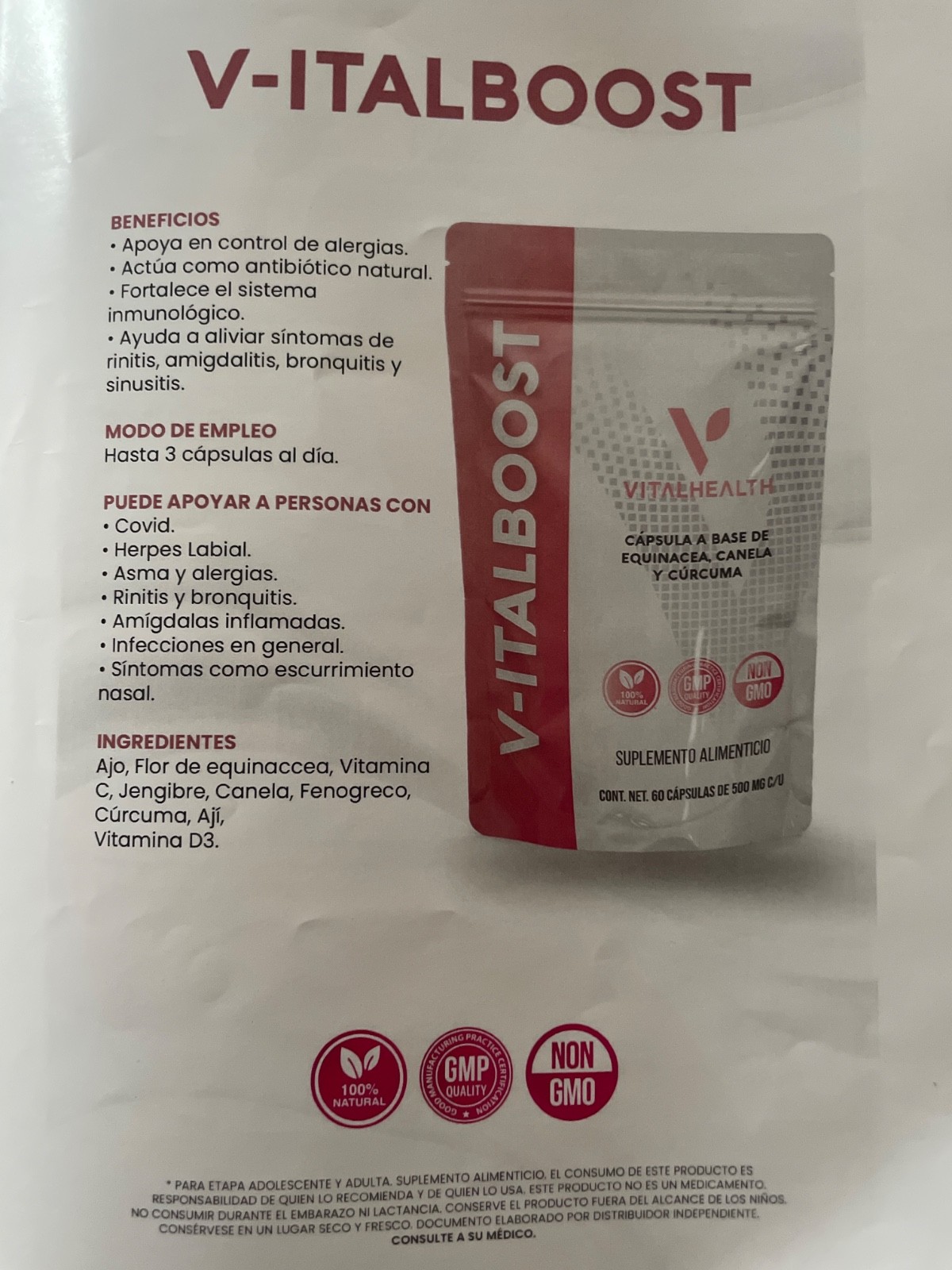 VitalHealth V-italboost 60 Veggie Capsules – New! Vital Health! EXP 2/2027