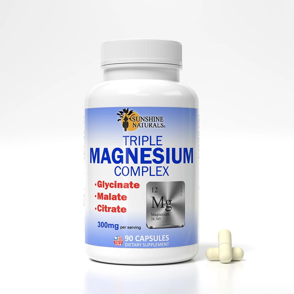 Sunshine Naturals Supplement. Triple Magnesium Complex 300mg.