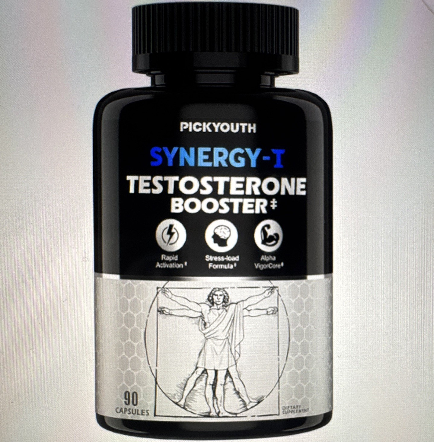 PICKYOUTH Synergy-T Testosterone Booster Capsules 90 Count Men’s Health