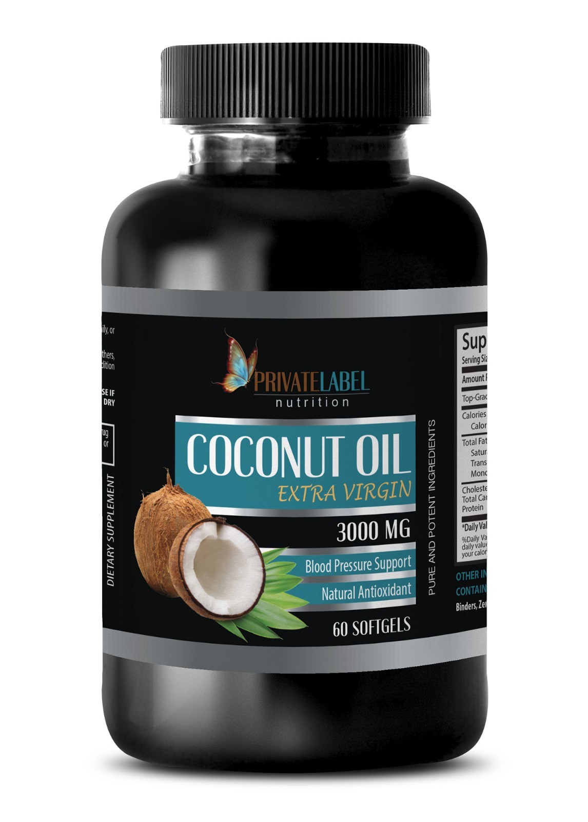 Coconut oil pills – EXTRA VIRGIN COCONUT OIL – Antioxidant powder – 1 Bottle