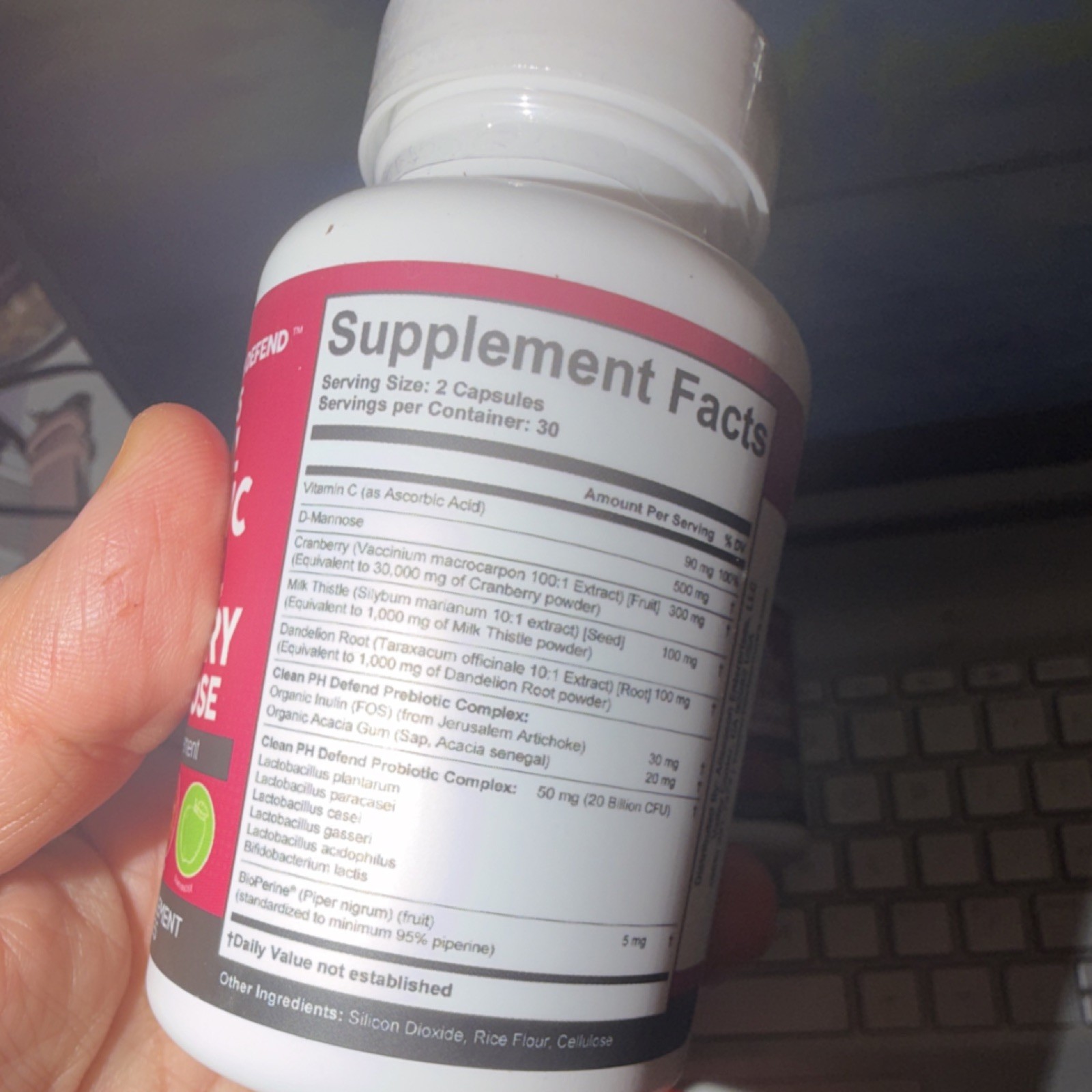 Clean Nutraceuticals Women’s Probiotic D-Mannose Cranberry 60 Capsules