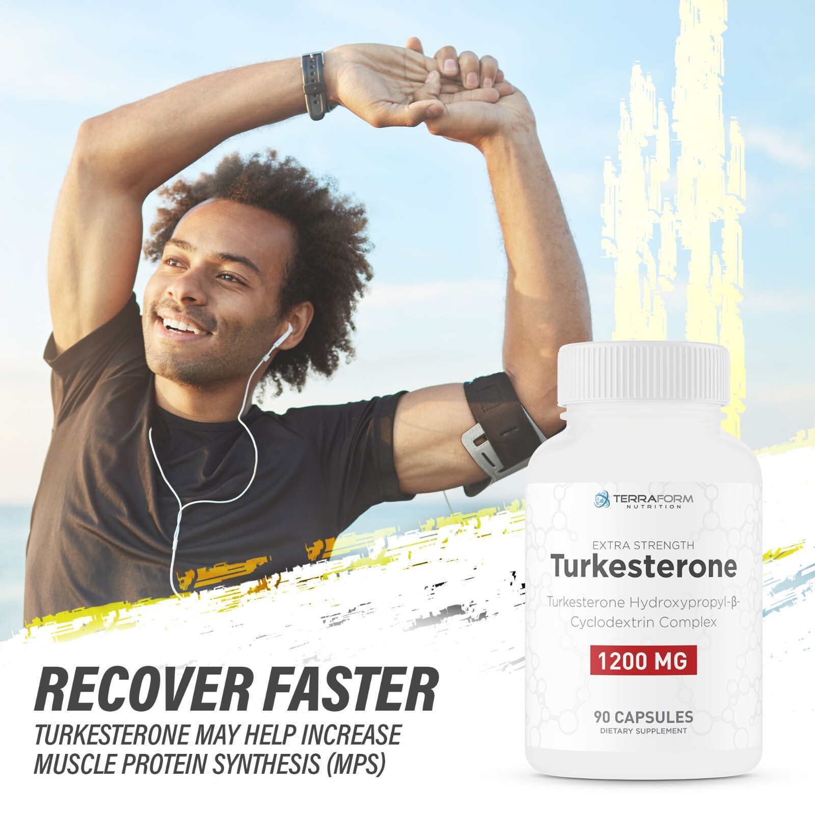 Max Turkesterone 1200mg, Enhanced with Hydroxypropyl-Beta-Cyclodextrin – 90 Caps