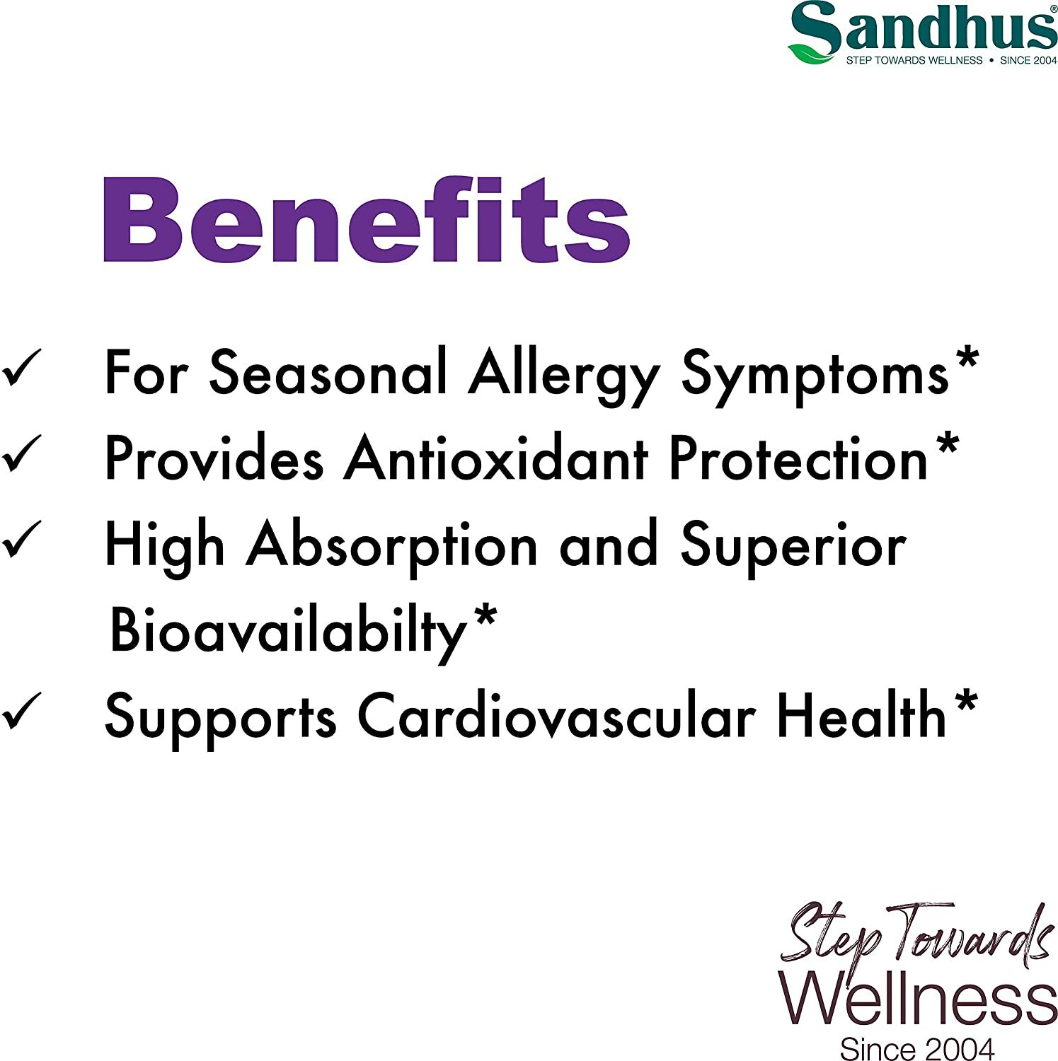 Quercetin with Bromelain, Best Quercetin Bromelain Vitamin Supplement for Immune