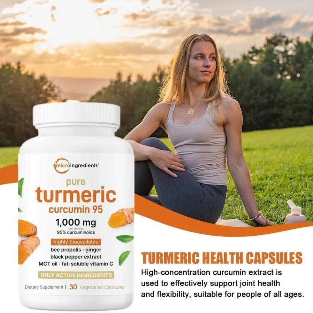 2 BOTTLES–Micro Ingredients Turmeric Curcumin|95% Curcuminoids w/ Black Pepper