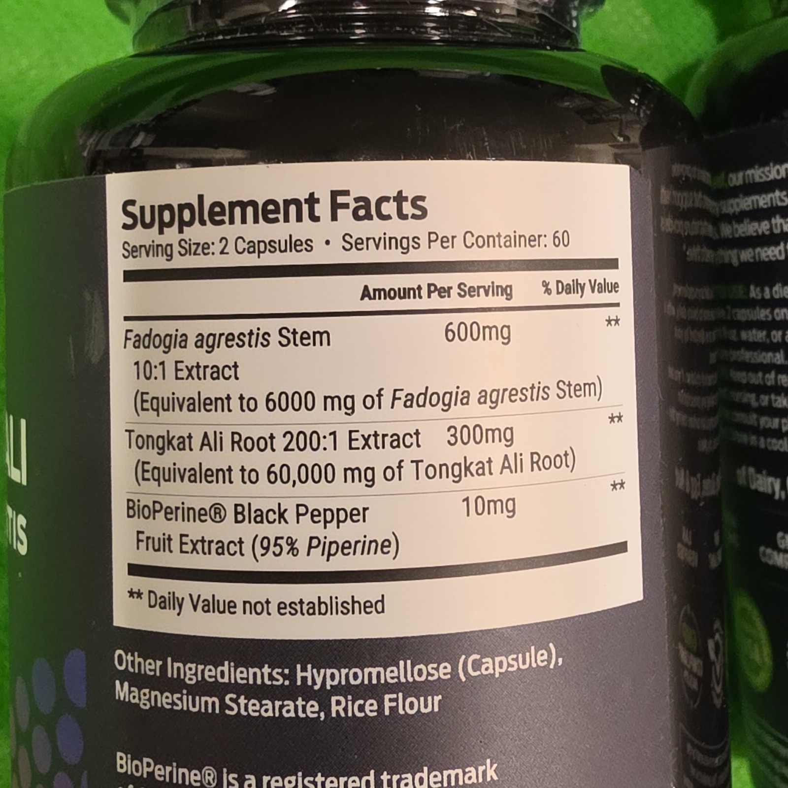 ForestLeaf Fadogia Agrestis + BioPerine 910mg 120 Veg Caps