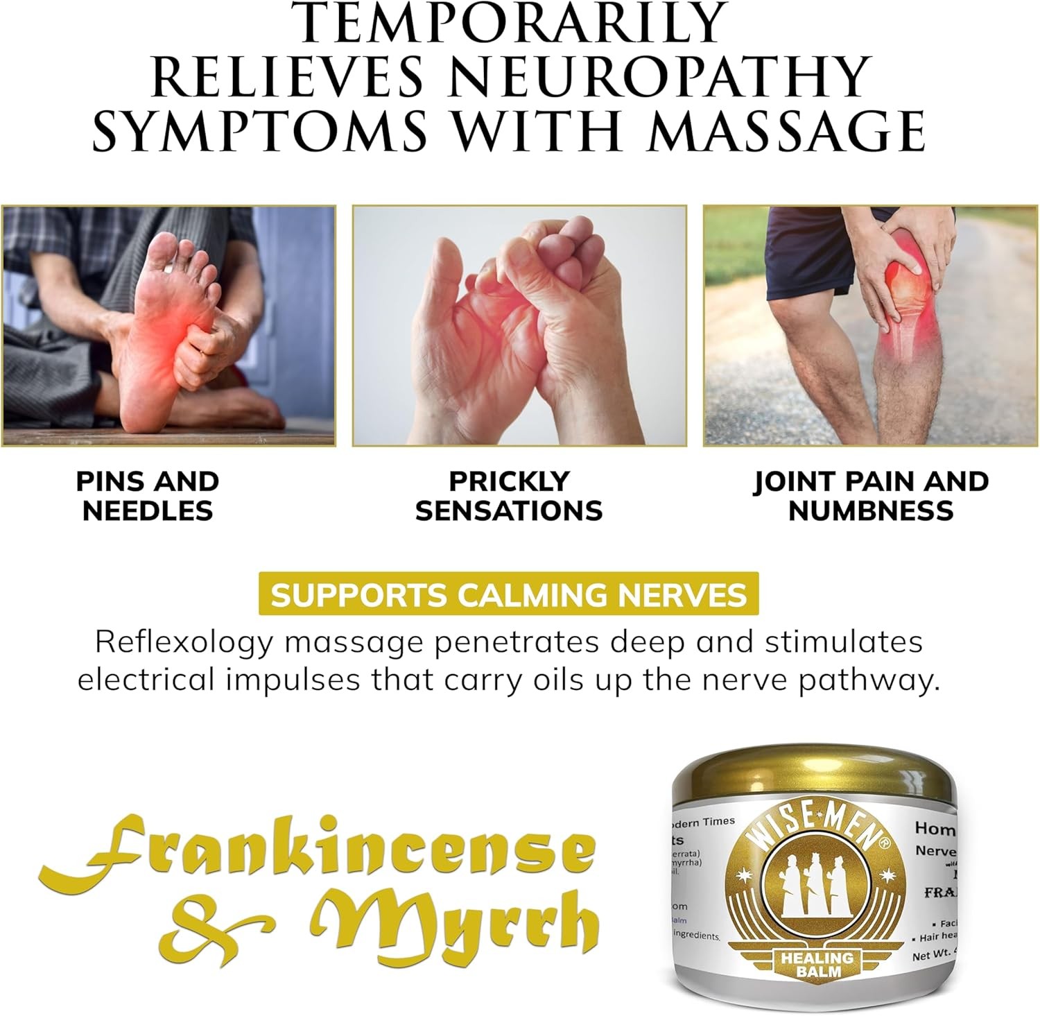Wise Men Healing Balm with Myrrh and Frankincense 4 Ounce (Pack of 1)