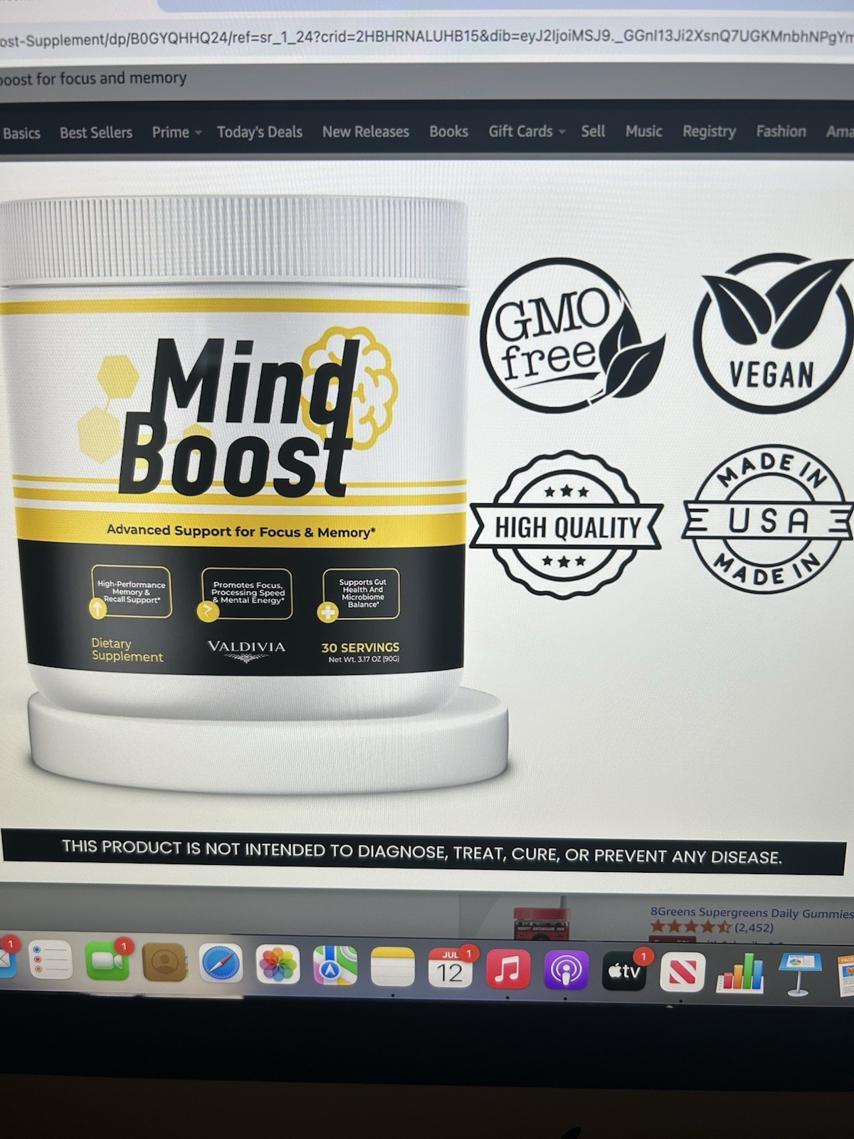 Mind Boost Powder Clarity Memory & Focus 1 Pack 30 Servings EXP 3/28 NEW SEALED