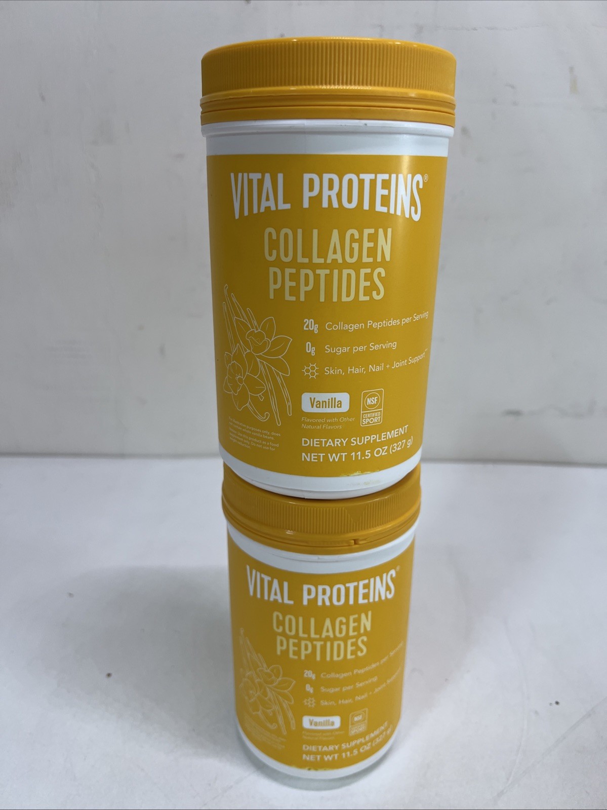 2 Vital Proteins Collagen Peptide Vanilla Skin Hair Nails Joints Supplement 11.5