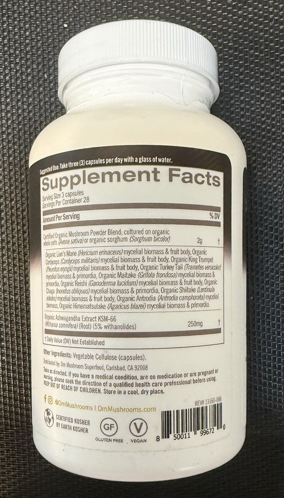 Superfood Master Blend 250 Mg 84 Veg Caps By Om Mushrooms