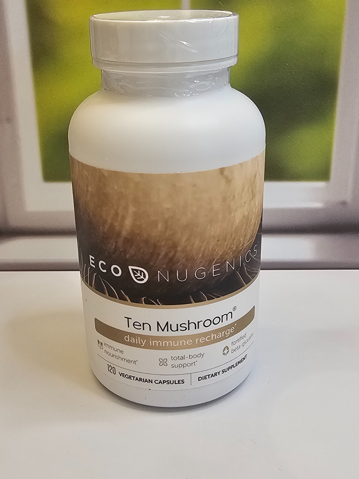 EcoNugenics Ten Mushroom Dietary Supplement, 120 Vegetarian Capsules Exp 09/2026