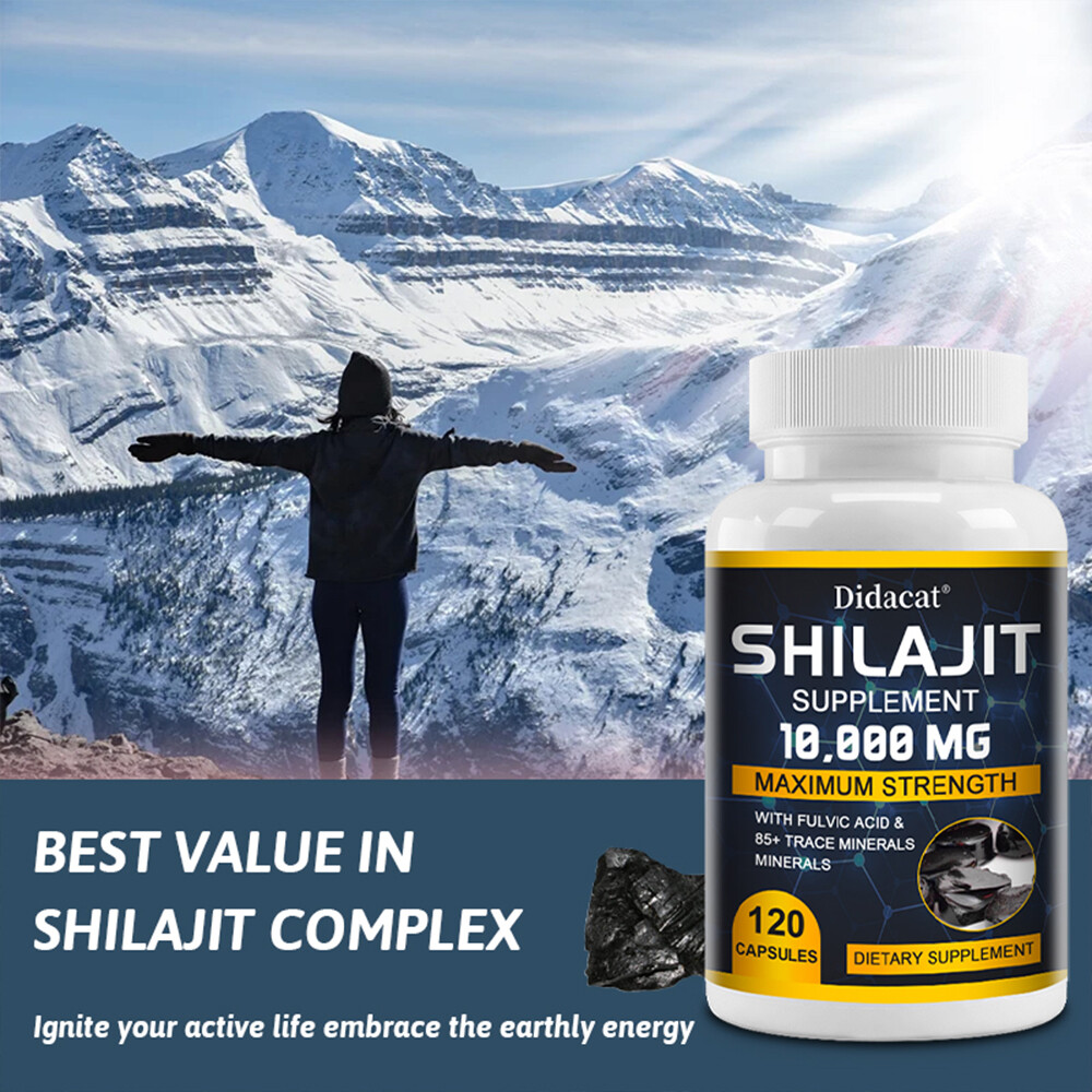 Himalayan Shilaji 1000mg,Organic,potency,Boost Energy, 30 To 120 Capsules